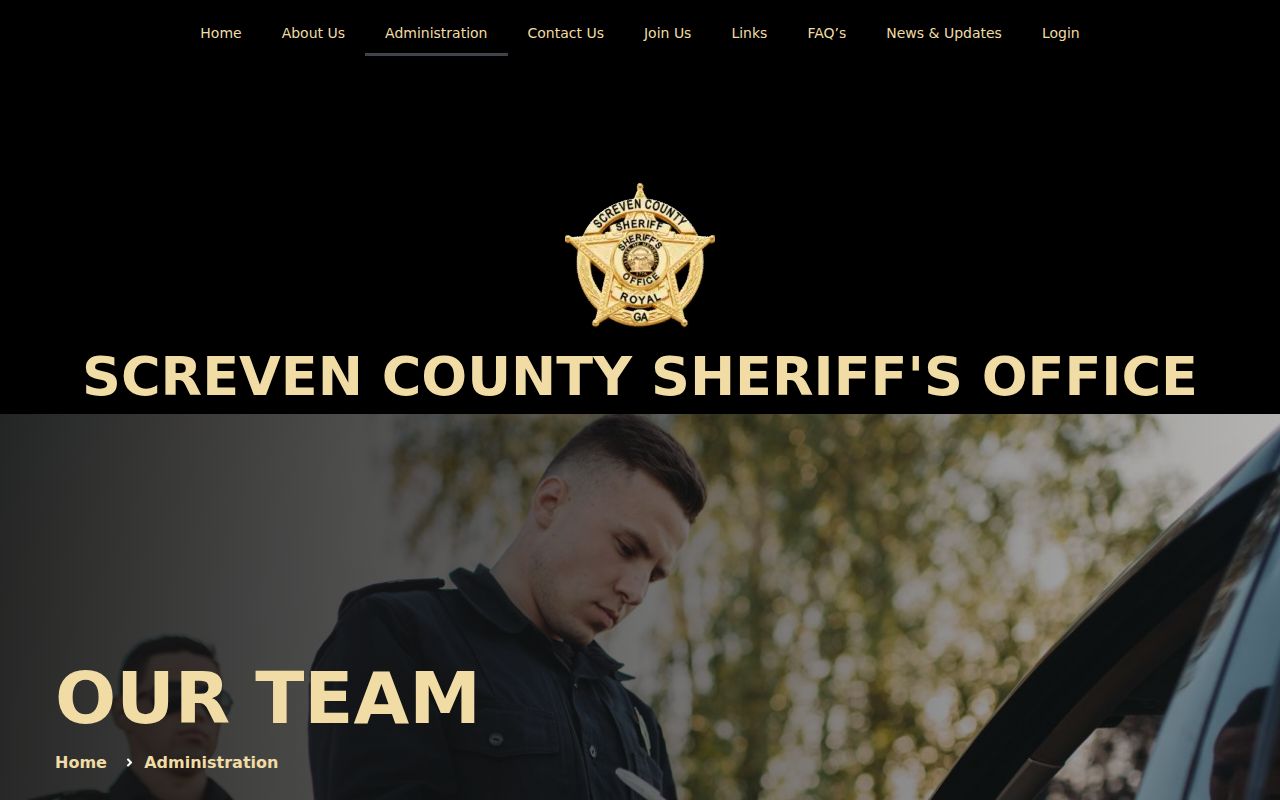 Screven County arrest lookup sheriff leadership
