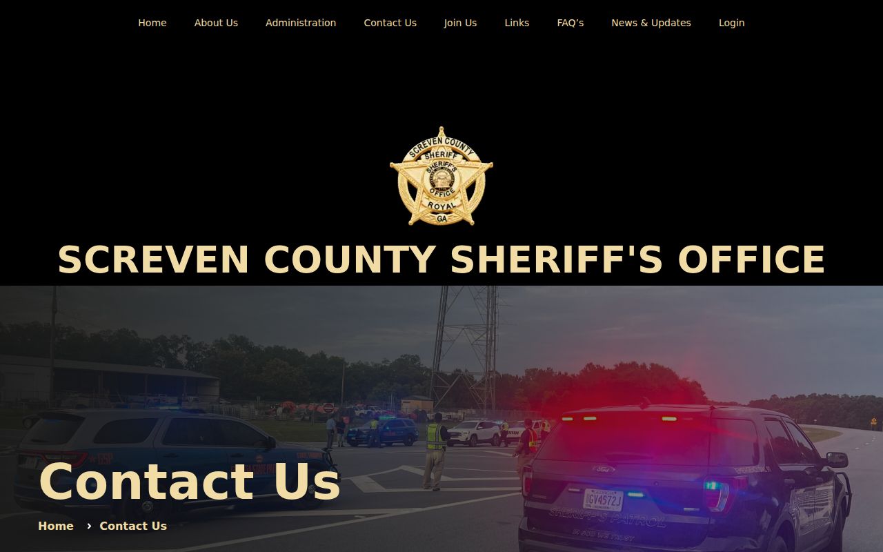 Screven County arrest lookup sheriff contact form