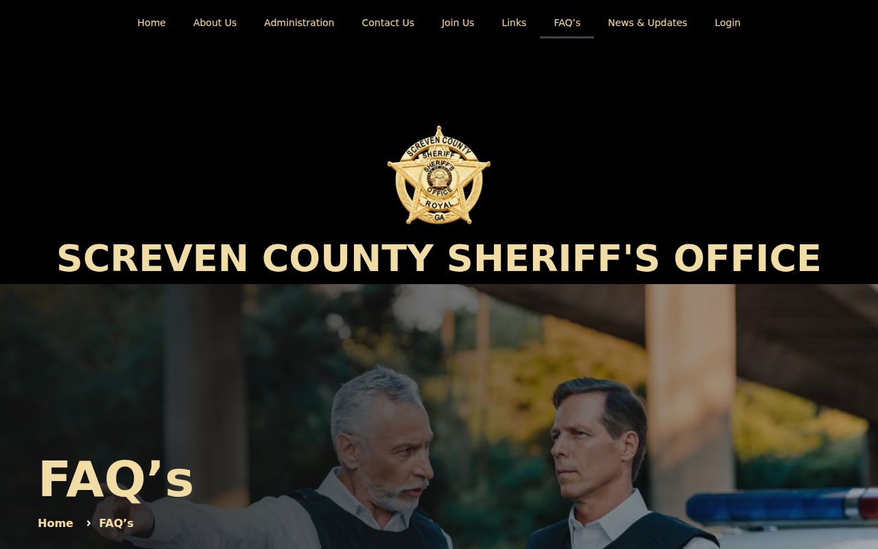 Screven County arrest records sheriff jail FAQ