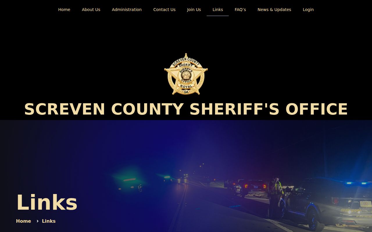 Screven County arrest lookup sheriff service links