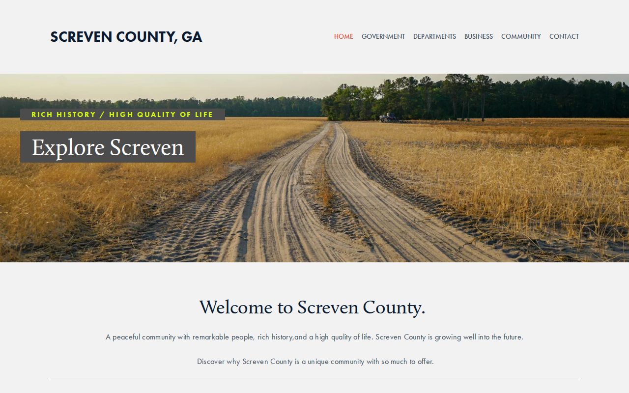Screven County criminal history county government source