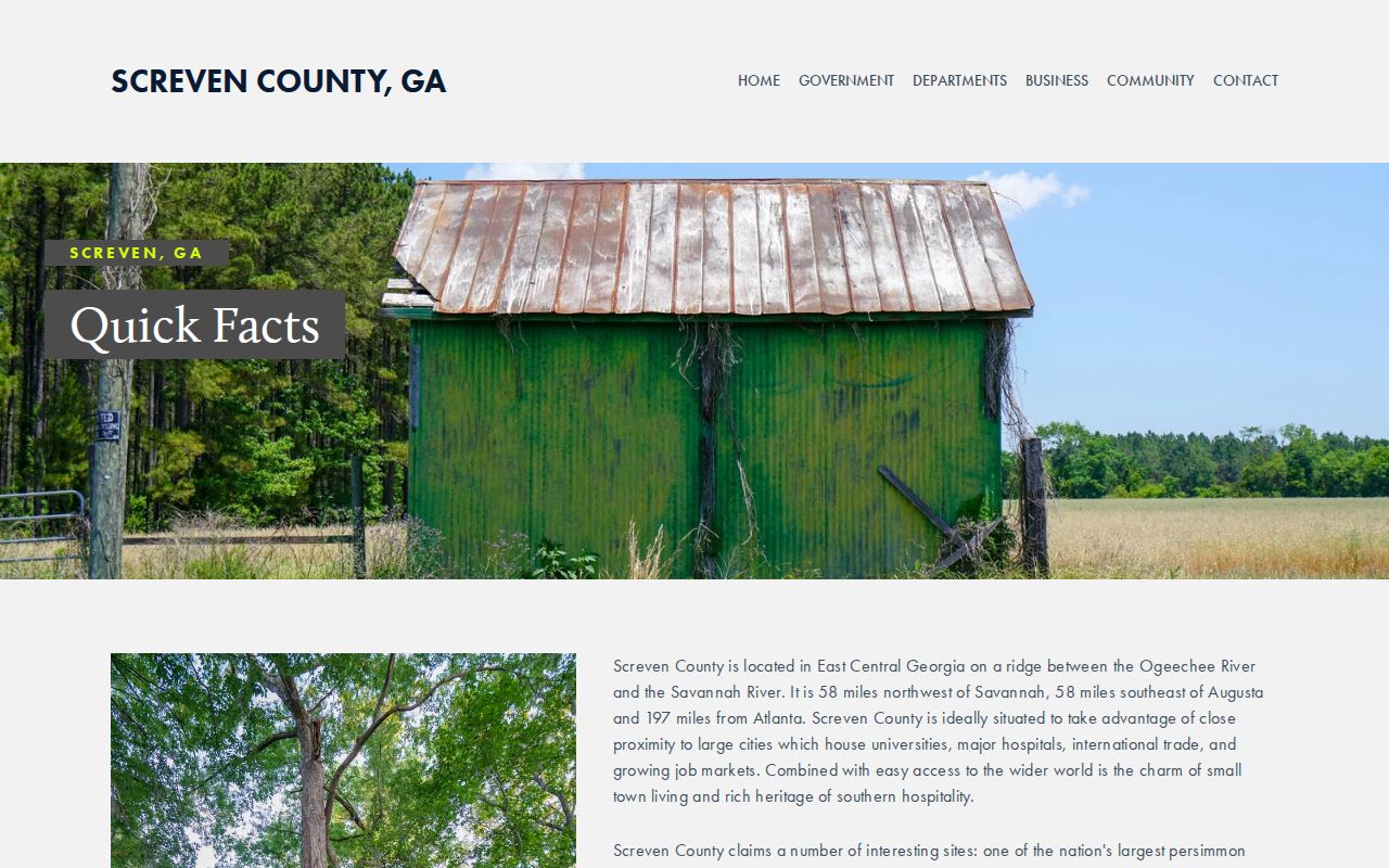 Screven County criminal history local county facts