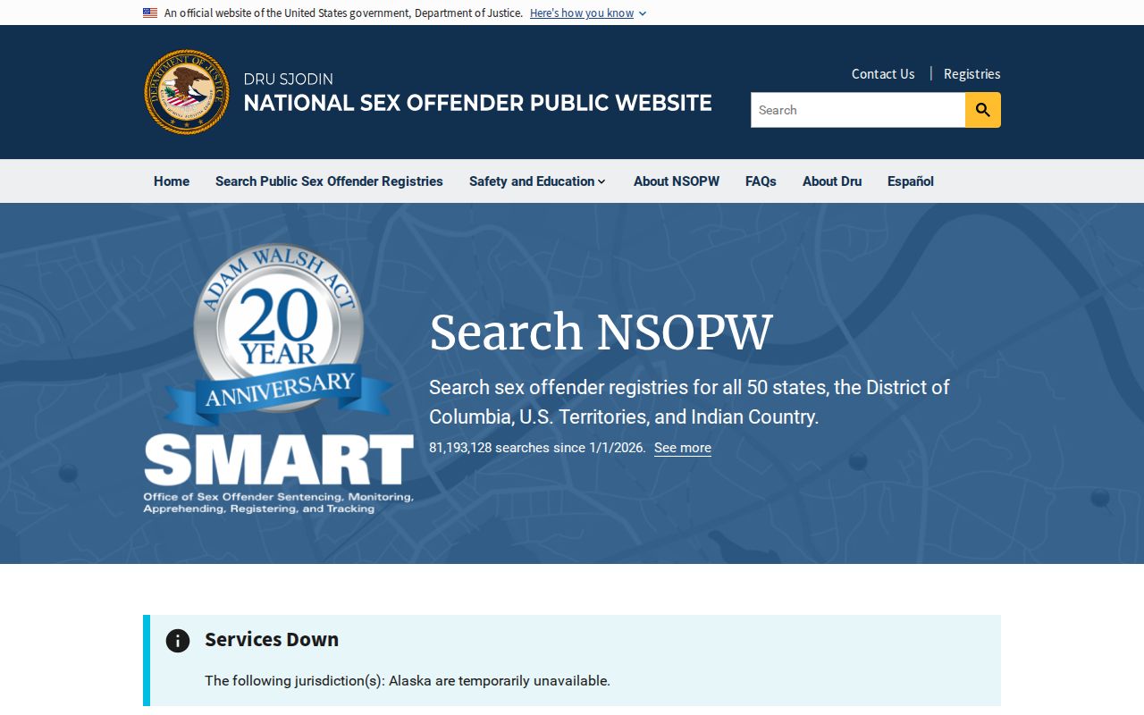 National supplement to a Screven County sex offender search